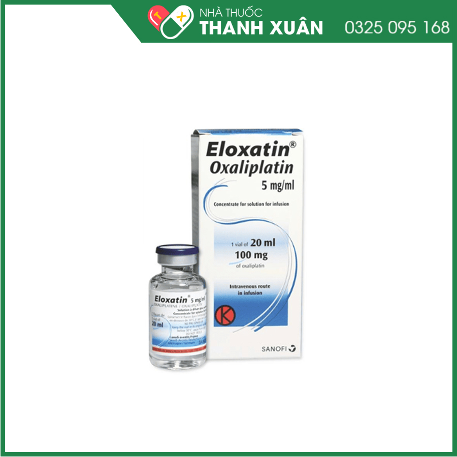 Eloxatin Solution 100mg 20ml thuốc điều trị hỗ trợ ung thư đại tràng giai đoạn III, điều trị ung thư đại - trực tràng di căn